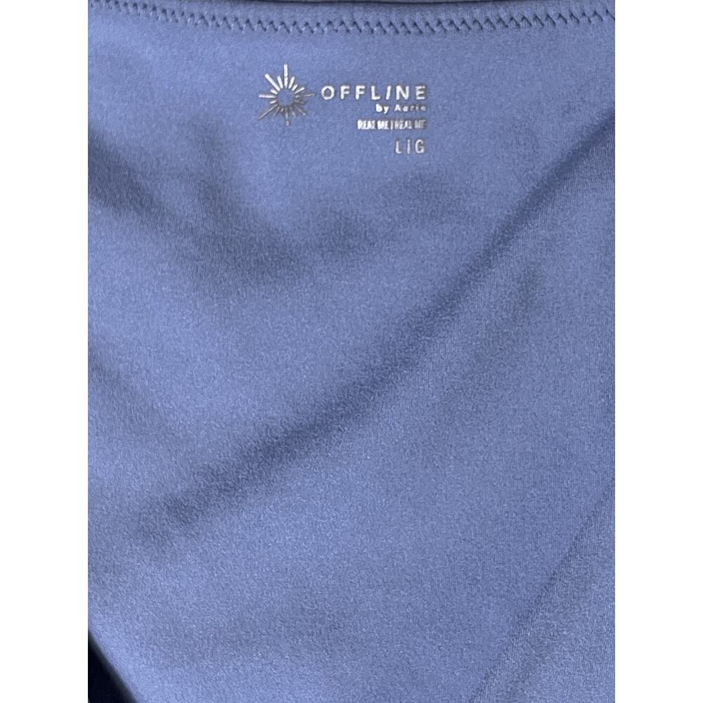 OFFLINE By Aerie Real Me Tie Front Bra Top Preppy Workout Running Sz XL Athletic - Picture 3 of 9